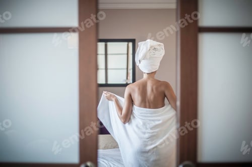 Preview: Young Woman Wearing Towel