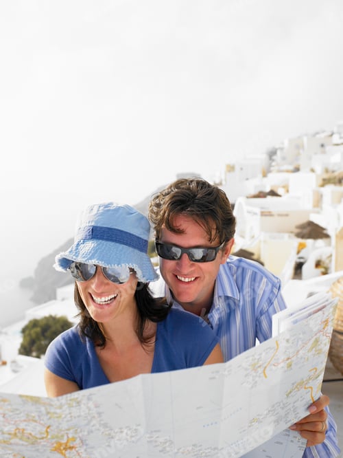 Preview: Couple Looking At A Map, Laughing