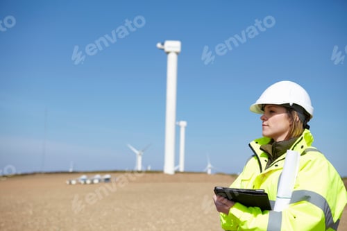 Preview: Wind Farm And Female Project Manager
