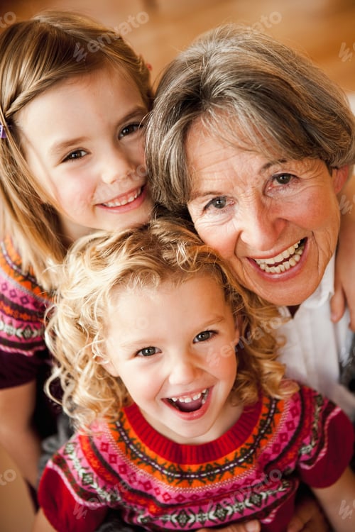 Preview: Grandma And Grandchildren Hugging