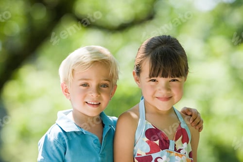 Preview: An Image Of Portrait Of A Boy And Girl