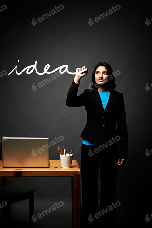 Preview: Woman Writing Down Idea