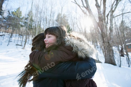 Preview: Mother And Daughter Embracing