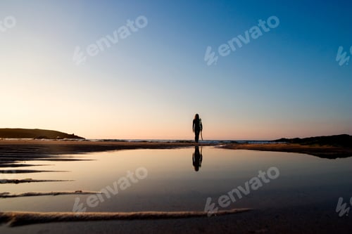 Preview: Woman Standing On The Beach