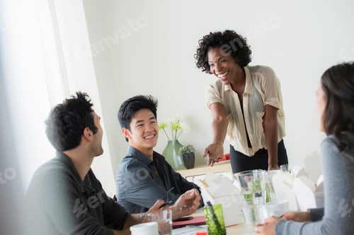 Preview: Office Workers At Informal Meeting