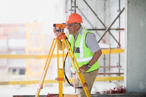 Preview: Worker With Measuring Equipment