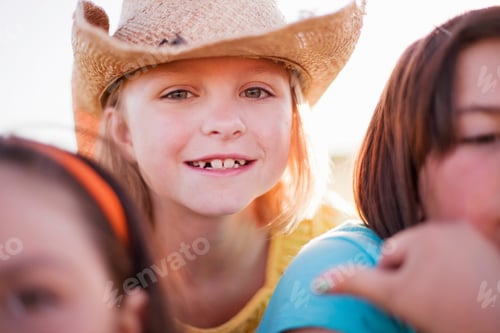 Preview: Young Girl In Hat Smiling