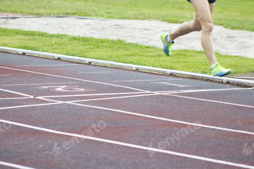Preview: Athletes Running On The Athletics Track
