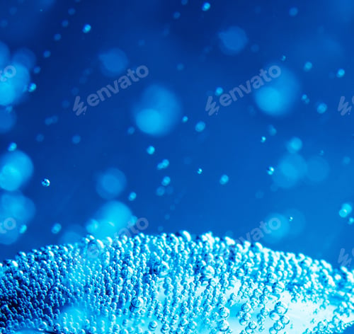 Preview: Blue Water Background With Bubbles