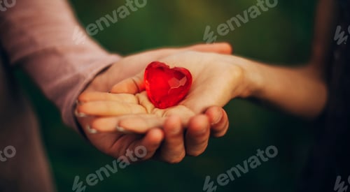 Preview: Love Photo. Valentine Day. Red Heart.