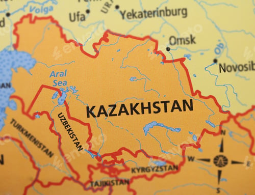 Preview: Kazakhstan Map Close Up