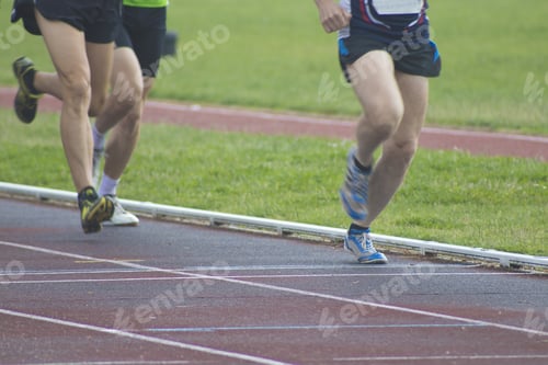 Preview: Athletes Running On The Athletics Track