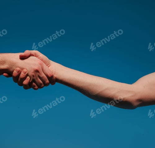 Preview: Concept Of Rescue. Image Of The Hands Of Two People During The Rescue. Hands Concept. Business