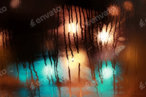 Preview: Blurred Black Wet Midnight Glass