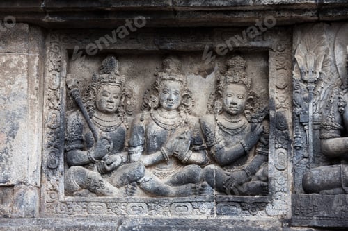 Preview: Stone Carving In Prambanan Temple, Java, Indonesia
