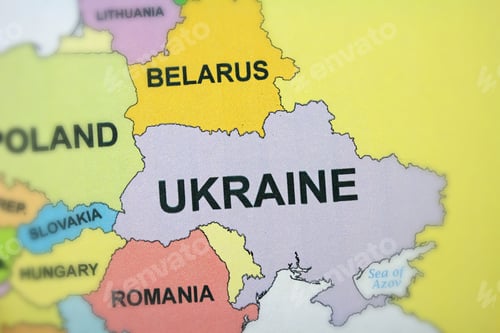 Preview: Ukraine Map Close Up