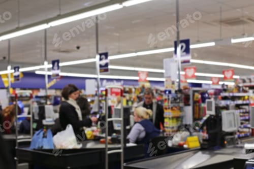 Preview: Blurred Clients At The Cashier
