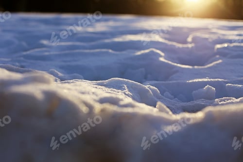 Preview: Soft Focus Snow Closed Up On A Sunny Day