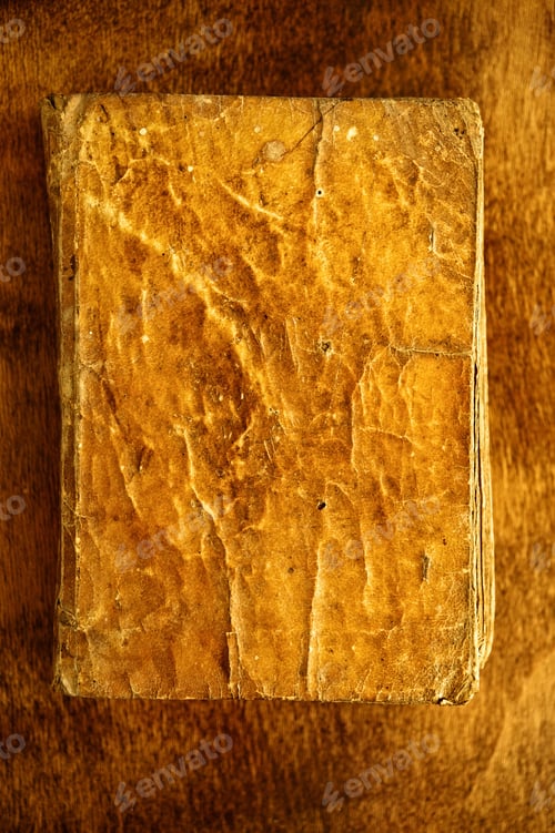 Preview: Vintage Book Cover Close-Up.