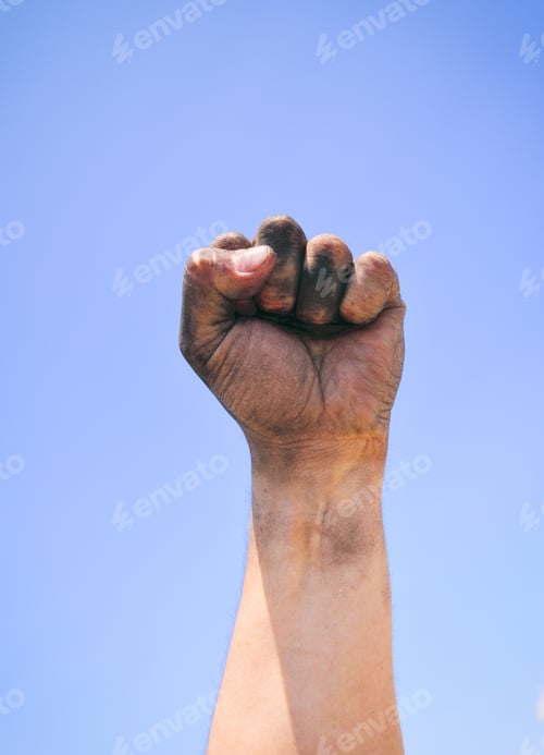Preview: Male Fist Raised Up