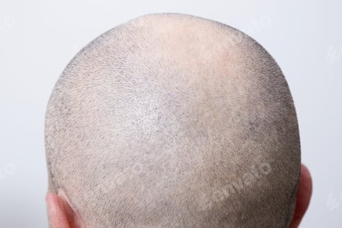 Preview: Closeup Of The Head Shaved Without Hair