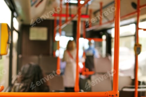 Preview: Blurred Bus Transport Interior