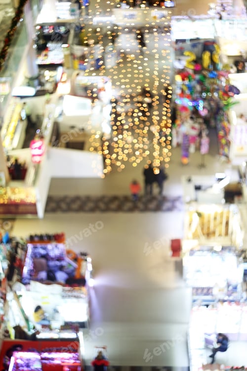Preview: Blurred Festive Mall Interior