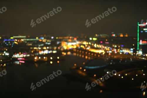 Preview: Blurred City Lights At Night Urban Background