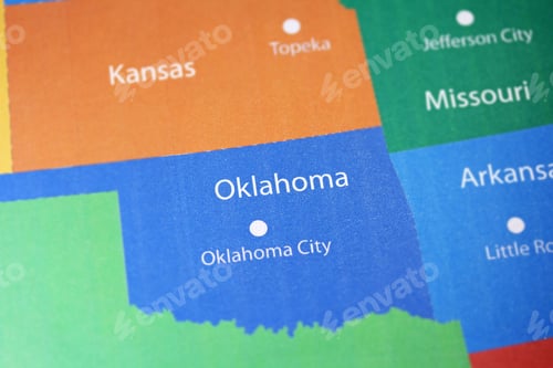 Preview: Oklahoma Map Close Up