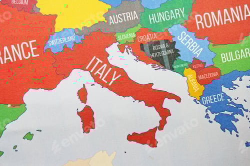 Preview: Italy Map Close Up