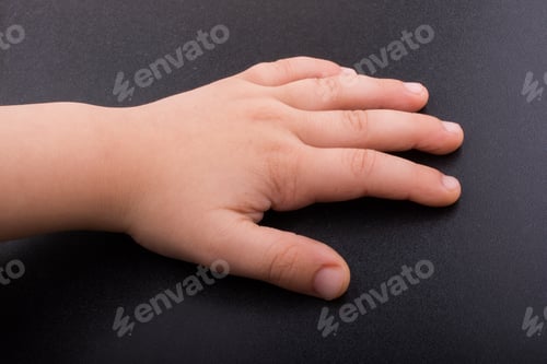 Preview: Toddler Hand With Dark Color Background