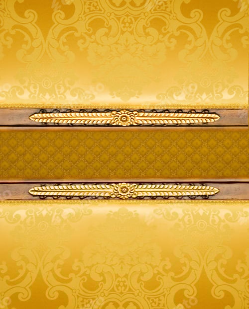 Preview: Gold Ornate Patterned Background with Floral Accents