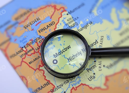 Preview: Moscow Map Close Up With Magnifier