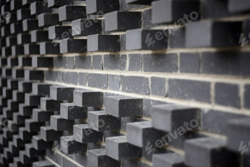 Visualização: Fundo abstrato de parede de tijolos