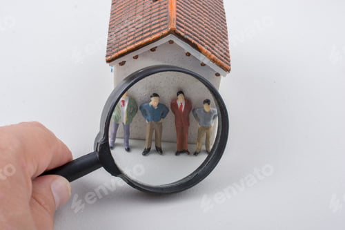 Preview: Tiny Figurine Of Man Miniature Model In View