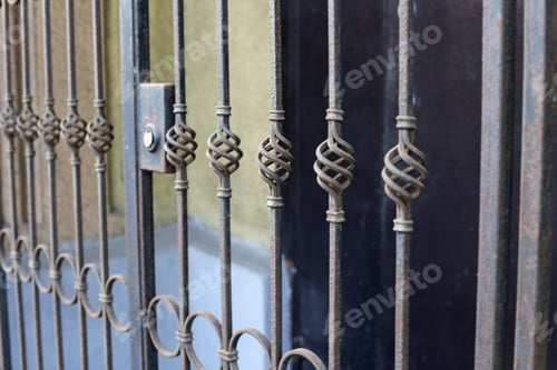 Preview: Vintage Wrought Metal Gates Close Up