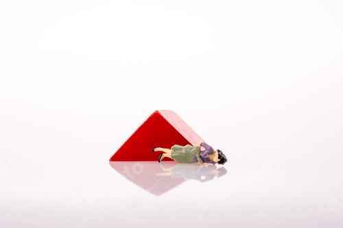 Preview: Woman Figure Near A Color Block On A White Background