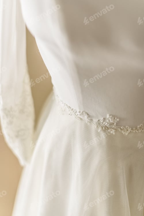 Preview: Detail Of Beautiful Wedding Dress, Premiered Valentines Day.