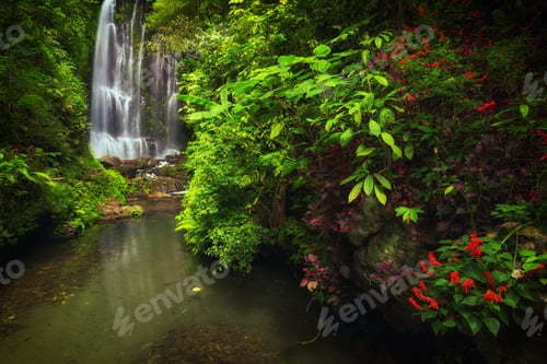 Preview: View Of Labuhan Kebo Waterfall Located In Munduk, Bali