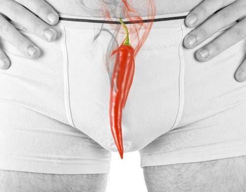 Preview: Concept Of Red Hot Chili Pepper At Man Briefs With Smoke