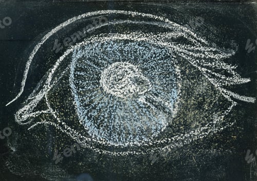 Preview: Eye Drawn On A Blackboard