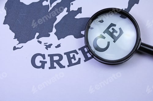 Preview: Greece Map Closed Up With Magnifier
