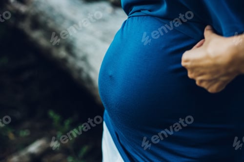 Preview: Pictures Of The Belly Of Pregnant Women In Nature With Natural Background