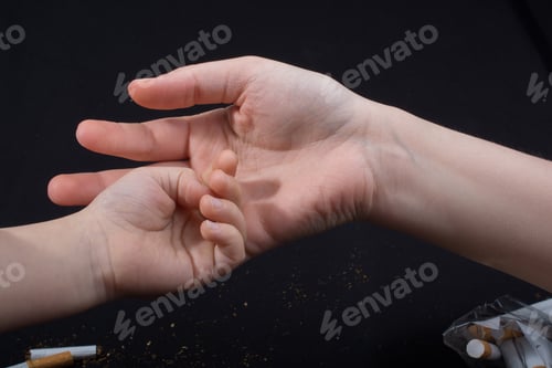 Preview: Toddler Hand And Grown Up Hand Side By Side