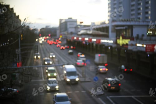 Preview: Blurred Traffic At Dusk Background