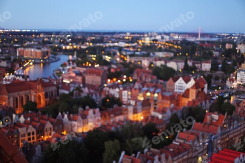 Preview: Blurred European City Landscape From High Background