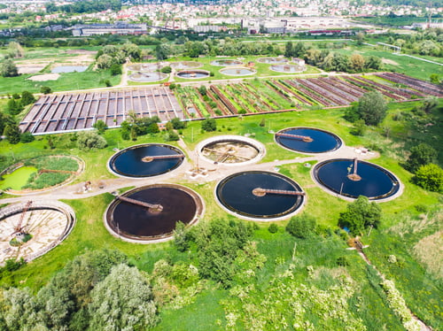 Preview: Purification Systems Aerial View. Sunny Day