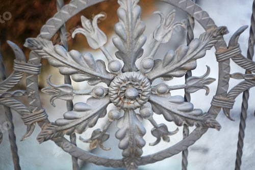 Preview: Floral Design in a Metal Gate Detail