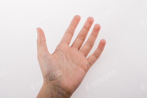Preview: Human Hand Pointing On A White Background