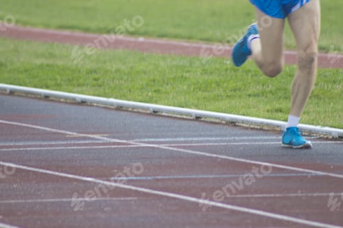 Preview: Athletes Running On The Athletics Track